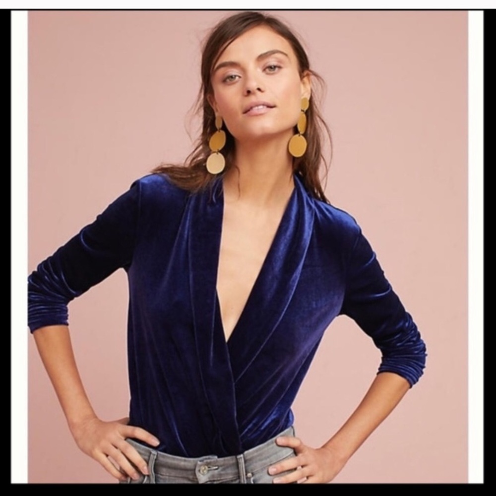 Anthro Pure + Good Velvet Bodysuit